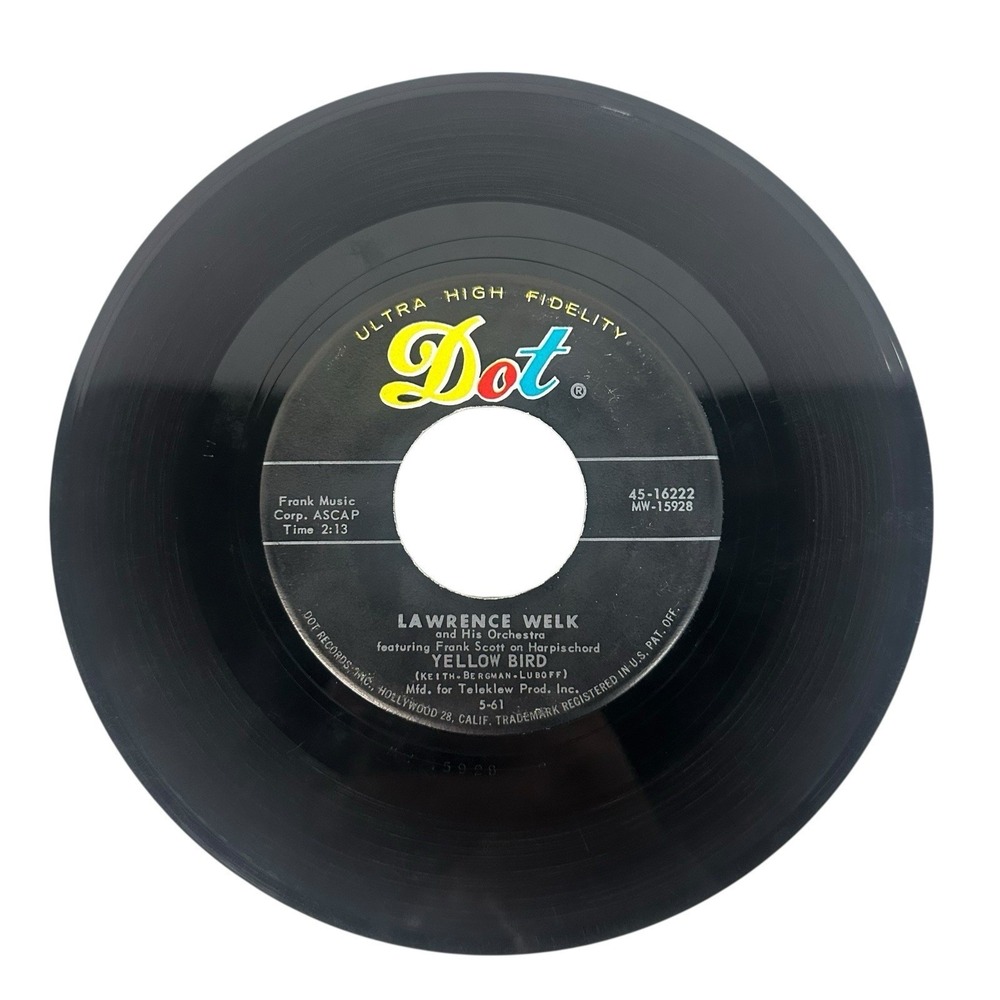 Lawrence Welk Yellow Bird Cruising Down The River 7" 45 rpm Vinyl 45-16222
